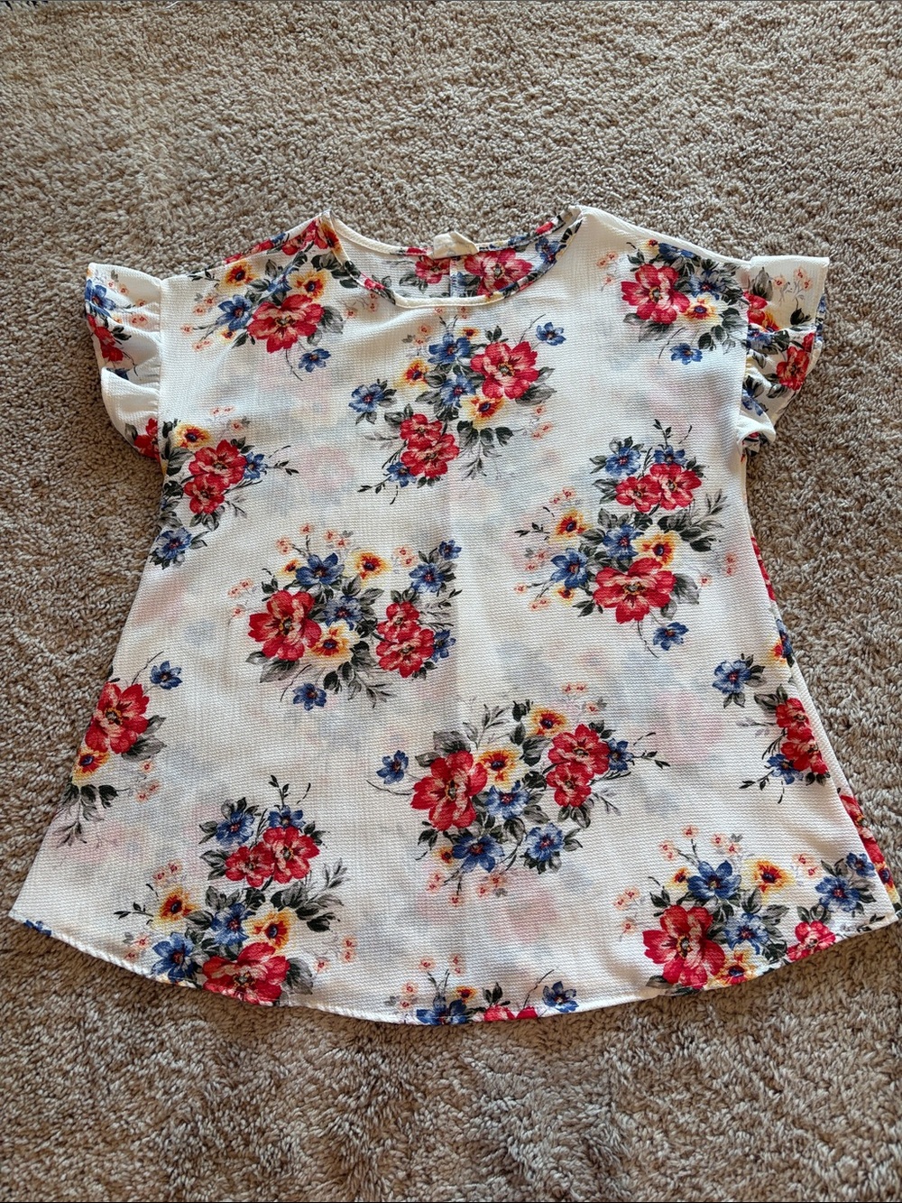 Cream Floral Blouse